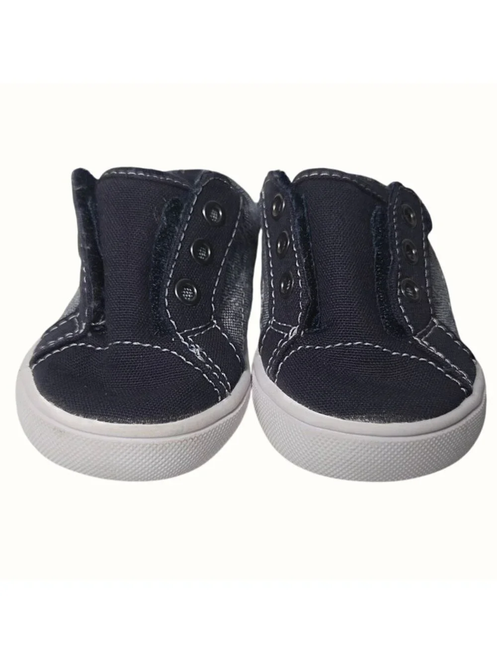 Wonder Nation Infant Baby Boy's Size 3 Black Casual Canvas Sneakers